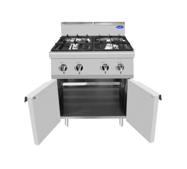 Fogón De Gas Natural Con 4 Quemadores Serie 700 - 800X700X1085MM 21KW - 2X3,5KW+2X7KW