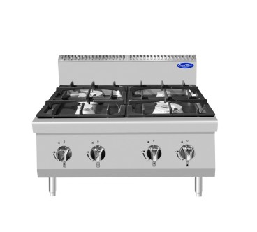 Cocina Industrial de Gas Sobremesa con 4 Quemadores 80x70x54.7CM 21KW