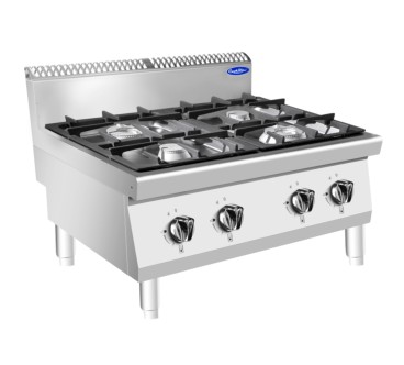 Fogón De Gas Natural De Sobremesa Con 4 Quemadores Serie 700 - 800X700X547MM 21KW- 2X3,5KW+2X7KW