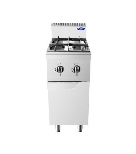 Fogón De Gas Natural Con 2 Quemadores Serie 700 - 400X700X1085MM 14KW - 2X7KW