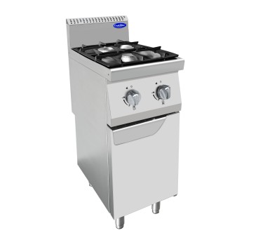 Fogón De Gas Natural Con 2 Quemadores Serie 700 - 400X700X1085MM 10.50KW- 1X3,5KW+1X7KW