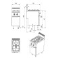 Fogón de Gas 2 Quemadores - 40x70x108.5cm 10.5kW Fogón de Gas 2 Quemadores - 40x70x108.5cm 10.5kW