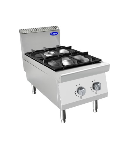 Fogón De Gas Natural de Sobremesa Con 2 Quemadores Serie 700 - 400X700X547MM 10.50KW - 1X3,5KW+1X7KW