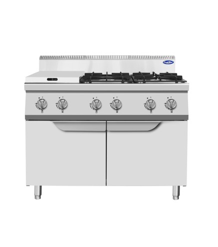 Fogón De Gas Natural Con 6 Quemadores Serie 700 - 1200X700X1085MM 31.5KW - 3X3 5KW + 3X7KW