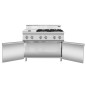 Cocina de Gas Restaurante con Quemadores 120x70x108.5cm 31.5kW