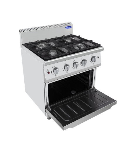 Fogón de Gas 4 Quemadores con Horno  80x70x108.5cm 50kW