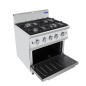 Cocina de Gas Industrial con 4 Quemadores con Horno 80x70x108.5cm 50kW Cocina de Gas Industrial con 4 Quemadores con Horno 80x70x108.5cm 50kW