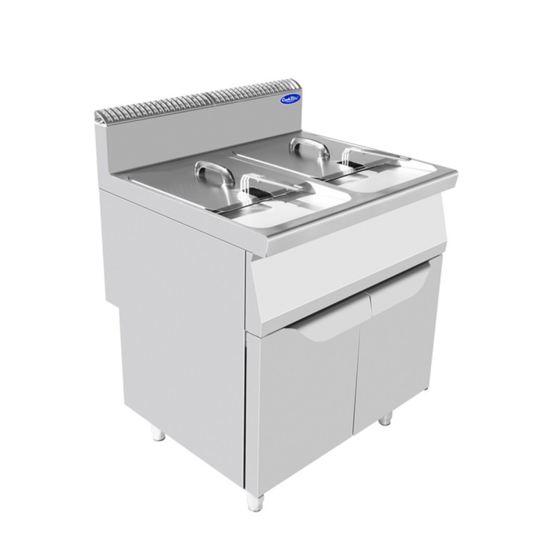 Freidora De Pie Serie 700 - Gas Natural 2X13KW 2X16L 110-190°C 800X700X1085MM Freidora De Pie Serie 700 - Gas Natural 2X13KW 2X16L 110-190°C 800X700X1085MM