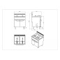 Freidora de Gas 2x16L 80x70x108.5cm con Tapas y Cestos Freidora de Gas 2x16L 80x70x108.5cm con Tapas y Cestos