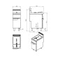 Freidora De Pie Serie 700 Gas Natural 13KW 16L 110-190°C 400X700X1085MM Freidora De Pie Serie 700 Gas Natural 13KW 16L 110-190°C 400X700X1085MM