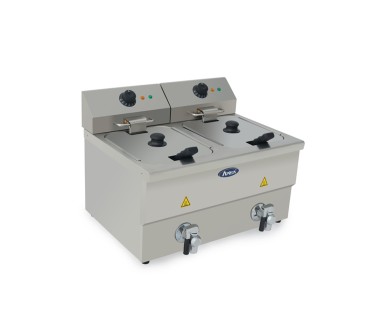 Freidora Eléctrica 8L+8L Con Grifo Drenaje - 580X480X430MM 50-190°C