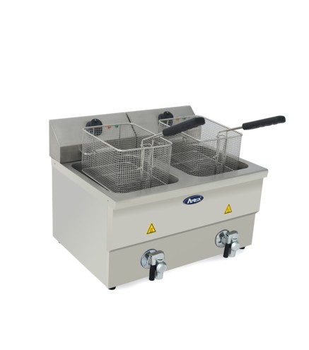 Freidora Eléctrica 8L+8L Con Grifo Drenaje - 580X480X430MM 50-190°C