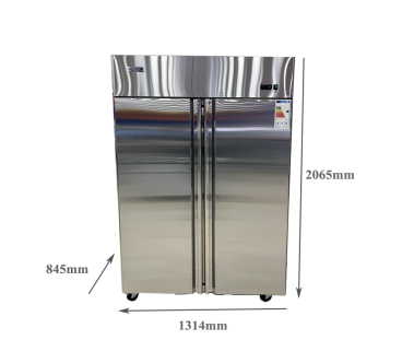Armario Frigorífico Vertical Inox Ventilado Con 2 Puertas 1240L, -2 ℃ ~ 8 ℃, 350W, 1965*750*1930MM