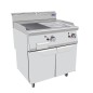 Plancha 1/2 Estriada Dcha - De Gas Natural Con 2 Puertas 14KW Serie 700 - 800X700X1085MM - 2X7Kw