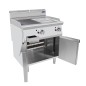 Plancha 1/2 Estriada Dcha - De Gas Natural Con 2 Puertas 14KW Serie 700 - 800X700X1085MM - 2X7Kw