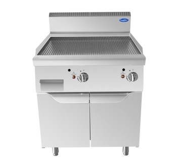 Plancha Estriada - De Gas Natural Con 2 Puertas 14KW Serie 700 - 800X700X1085MM