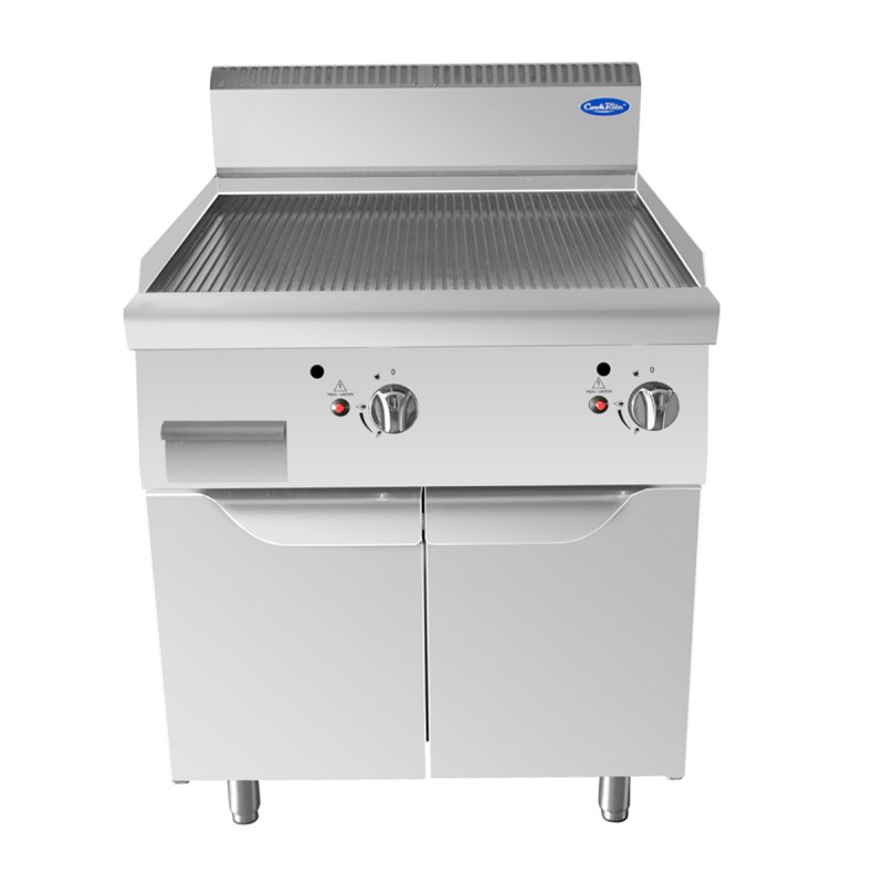 Plancha Estriada - De Gas Natural Con 2 Puertas 14KW Serie 700 - 800X700X1085MM Plancha Estriada - De Gas Natural Con 2 Puertas 14KW Serie 700 - 800X700X1085MM