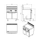 Plancha Lisa De Gas Natural Con 2 Puertas 14KW Serie 700 - 800X700X1085MM Plancha Lisa De Gas Natural Con 2 Puertas 14KW Serie 700 - 800X700X1085MM