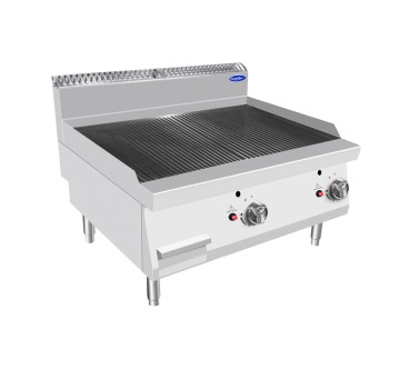 Plancha Gas Natural Sobremesa estriada 14kW 80x70x54.7cm