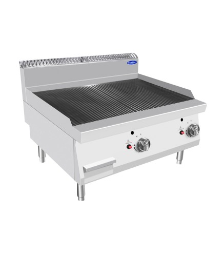 Plancha Gas Natural Sobremesa estriada 14kW 80x70x54.7cm