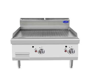 Plancha Gas Natural Sobremesa estriada 14kW 80x70x54.7cm