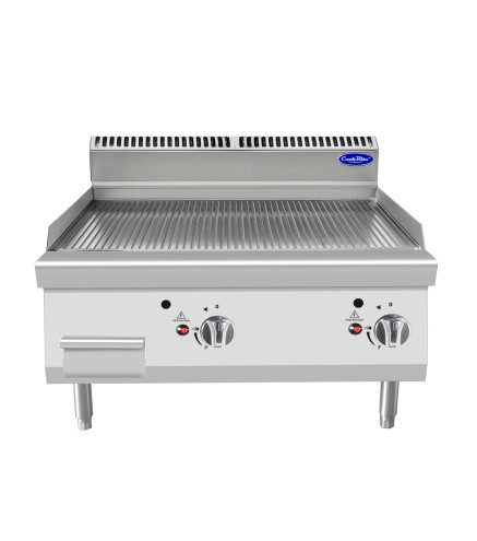 Plancha Gas Natural Sobremesa estriada 14kW 80x70x54.7cm