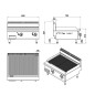 Plancha Gas Natural Sobremesa estriada 14kW 80x70x54.7cm Plancha Gas Natural Sobremesa estriada 14kW 80x70x54.7cm