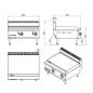 Plancha Gas Natural Lisa 14kW 800x700x547mm Plancha Gas Natural Lisa 14kW 800x700x547mm