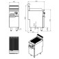 Plancha Gas Natural Estriada 7kW 400x700mm
