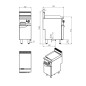 Plancha Gas Natural Lisa 7kW 400x700mm