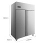 Armario Frigorífico Estándar Congelador De Acero GN2/1 Inox Capacidad 1090L Armario Frigorífico Estándar Congelador De Acero GN2/1 Inox Capacidad 1090L