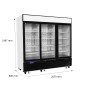 Armario Refrigerador Ventilado Para Bebidas Capacidad 2050L con 3 Puertas De Cristal 0°/ +8°C Armario Refrigerador Ventilado Para Bebidas Capacidad 2050L con 3 Puertas De Cristal 0°/ +8°C