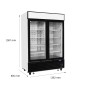Armario Refrigerador Ventilado Capacidad 1300L con 2 Puertas De Cristal- 0°/ +8°C Armario Refrigerador Ventilado Capacidad 1300L con 2 Puertas De Cristal- 0°/ +8°C