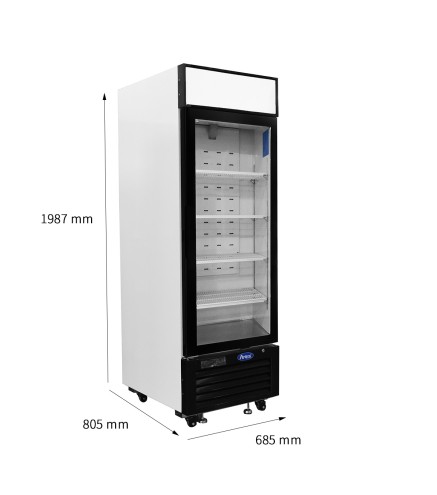 Congelador Mural 610L 1 Puerta Cristal