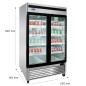 Armario Frigorífico Cristal Ventilado Capacidad 1300L Con 2 Puertas De Cristal 0°/ +8°C Armario Frigorífico Cristal Ventilado Capacidad 1300L Con 2 Puertas De Cristal 0°/ +8°C