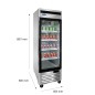 Armario Frigorífico de Cristal - Ventilado Capacidad 610L 0°/ +8°C Armario Frigorífico de Cristal - Ventilado Capacidad 610L 0°/ +8°C