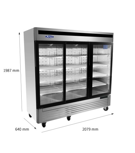 Armario Congelador Comercial Triple Puerta 2050L