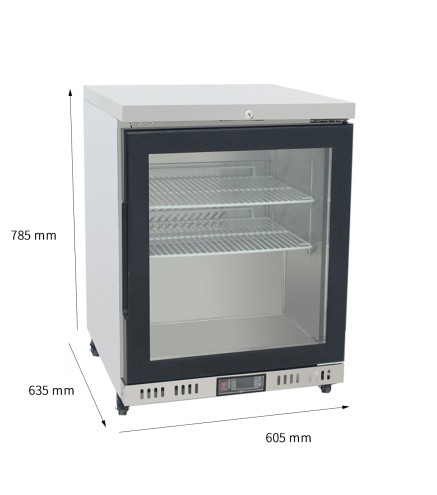 Armario Frigorífico TN Mini Puerta Cristal 620X675X870Mm -2°/+8°C