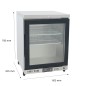 Armario Frigorífico Mini 1 Puerta Cristal 62x67x87cm 620L Bajo Consumo Armario Frigorífico Mini 1 Puerta Cristal 62x67x87cm 620L Bajo Consumo