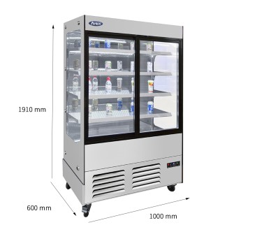 Armario Refrigerador Para Bebidas Con Puerta Corredera 700L 1000*610*1910MM 0°/+5°C