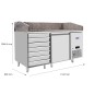 Mesa Refrigerada de Pizza 151cm 1 Puerta & 7 Cajones Mesa Refrigerada de Pizza 151cm 1 Puerta & 7 Cajones