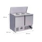 Mesa Refrigeración Y Ensaladera Abatible (3XGN1/1) - 2 Puertas - Capacidad 300L 2°/+8°C 1045X700X918MM Mesa Refrigeración Y Ensaladera Abatible (3XGN1/1) - 2 Puertas - Capacidad 300L 2°/+8°C 1045X700X918MM