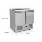 Mesa Refrigeración Y Ensaladera 2xGN1/1+3xGN1/6 - 2 Puertas Capacidad 300L 2°/+8°C 900X700X850MM Mesa Refrigeración Y Ensaladera 2xGN1/1+3xGN1/6 - 2 Puertas Capacidad 300L 2°/+8°C 900X700X850MM