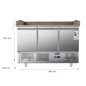 Mesa Refrigeración Y Ensaladera Con Tres Caras En Mármol - 3 Puertas Capacidad 380L 2°/+8°C 1365X700X910MM Mesa Refrigeración Y Ensaladera Con Tres Caras En Mármol - 3 Puertas Capacidad 380L 2°/+8°C 1365X700X910MM