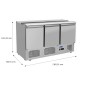 Saladette mesa refrigerada 3 Puertas 380L 136.5x70x91.8cm Saladette mesa refrigerada 3 Puertas 380L 136.5x70x91.8cm