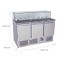 Saladette Mármol mesa refrigerada 3P 380L 136.5x70x107cm Saladette Mármol mesa refrigerada 3P 380L 136.5x70x107cm