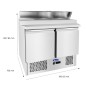 Mesa Refrigeración Y Ensaladera Abatible 5xGN1/6 - 2 Puertas de Mármol Capacidad 300L 2°/+8°C 900X700X1060MM Mesa Refrigeración Y Ensaladera Abatible 5xGN1/6 - 2 Puertas de Mármol Capacidad 300L 2°/+8°C 900X700X1060MM