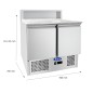 Mesa Refrigeración Y Ensaladera 5xGN1/6 - 2 Puertas de Mármol Capacidad 300L 2°/+8°C 900X700X1112MM Mesa Refrigeración Y Ensaladera 5xGN1/6 - 2 Puertas de Mármol Capacidad 300L 2°/+8°C 900X700X1112MM