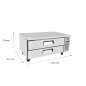Chef Base mesa baja con Refrigerado 132.3x81.5x51.4cm 2 Cajones 235L