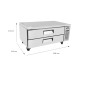 Mesa Baja Refrigerada Ventilada 2 Cajones - Capacidad  215L 2°/+8°C 1230X815X514MM